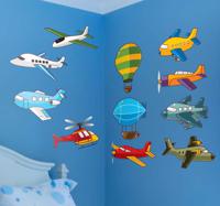 Sticker kinderen collectie vliegtuigen - thumbnail