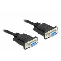 Delock Aansluitkabel Serieel [1x D-sub bus 9-polig - 1x D-sub bus 9-polig] 1 m Zwart