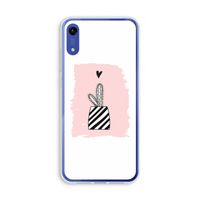 Zwart-wit cactus: Honor Play 8A Transparant Hoesje