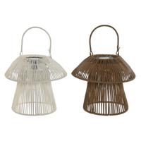 Zonnelamp Home ESPRIT Wit Bruin 31 x 31 x 30 cm (2 Stuks)