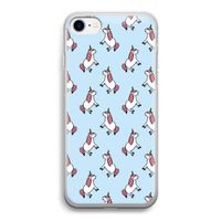 Eenhoorns overal: iPhone SE 2020 Transparant Hoesje