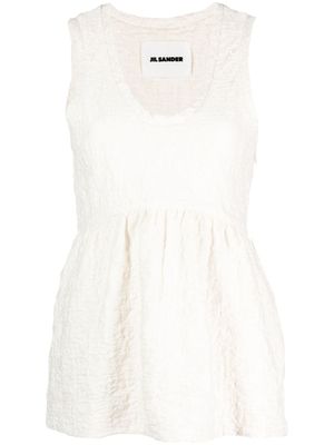 Jil Sander haut sans manches à effet froissé - Tons neutres