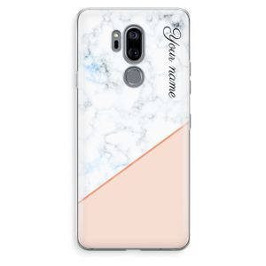 Marmer in stijl: LG G7 Thinq Transparant Hoesje