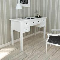 Schrijftafel met 5 lades wit