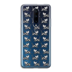 Zwarte poes: OnePlus 7 Pro Transparant Hoesje