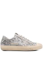 Golden Goose V-Star glittered sneakers - Argent