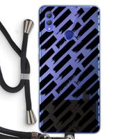 Zwarte vegen: Honor Note 10 Transparant Hoesje met koord