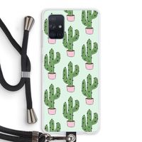 Cactus Lover: Samsung Galaxy A71 Transparant Hoesje met koord