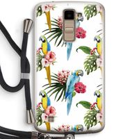 Kleurrijke papegaaien: LG K10 (2016) Transparant Hoesje met koord