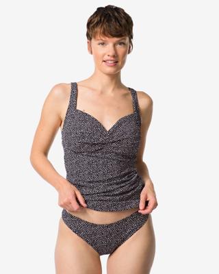 HEMA Damesbikinibroekje Mila structuur zwart/wit (zwart/wit)