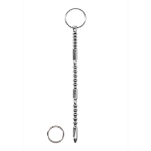 Ouch! by Shots Stainless Steel Ribbed Dilator - 0.4 / 9 mm