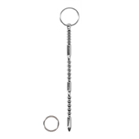 Ouch! by Shots Stainless Steel Ribbed Dilator - 0.4 / 9 mm - thumbnail