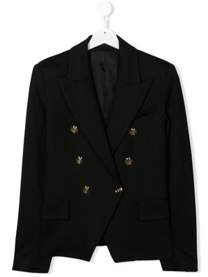 Balmain Kids blazer à boutonnière croisée - Noir