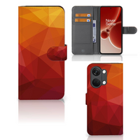 Book Case voor OnePlus Nord 3 Polygon Red - thumbnail