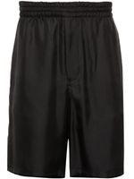 Prada short à logo imprimé - Noir