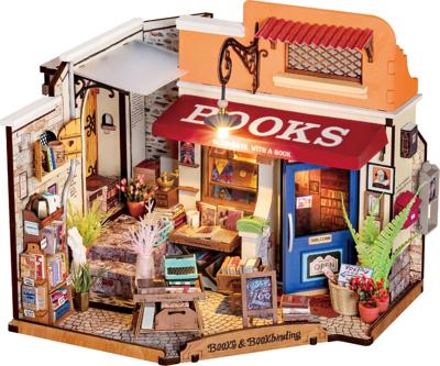 Robotime Corner Bookstore DIY Miniatuur Knutselen