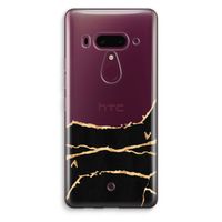 Gouden marmer: HTC U12+ Transparant Hoesje