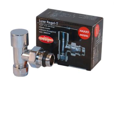 Best Design Voetventiel Haaks Luxe Regel T 1/2&apos;&apos;x15 mm Chroom