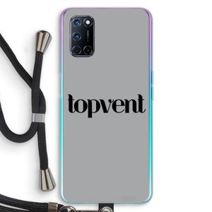 Topvent Grijs Zwart: Oppo A72 Transparant Hoesje met koord