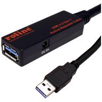 ROLINE 12.04.1072 USB-kabel USB 3.2 Gen 1 (3.1 Gen 1) 20 m USB A Zwart - thumbnail