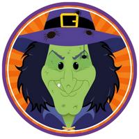Halloween bierviltjes - 10x stuks - heks - karton - dubbelzijdig