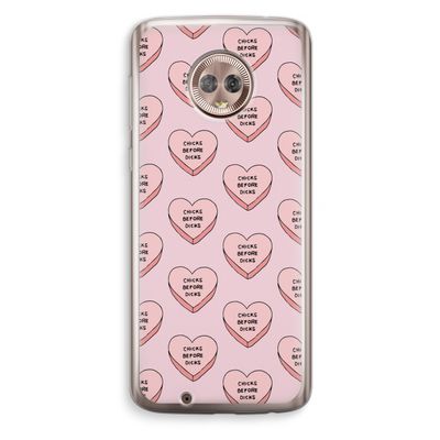 Chicks before dicks: Motorola Moto G6 Transparant Hoesje