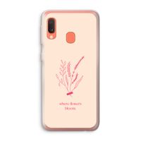Where flowers bloom: Samsung Galaxy A20e Transparant Hoesje