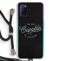 Capable: Oppo A92 Transparant Hoesje met koord