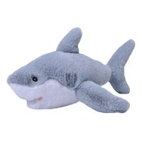 Pluche knuffel dieren Eco-kins witte haai van 30 cm   -