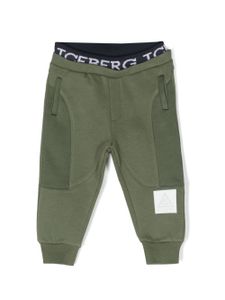 Iceberg Kids pantalon à taille à logo - Vert