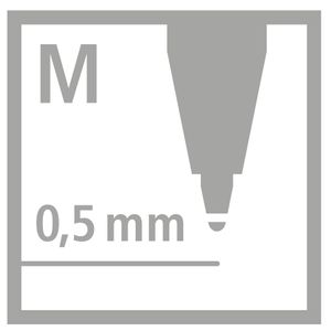 STABILO standaard balpen navulling 0.5 mm, doos 10 stuks, zwart