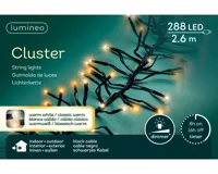 Lumineo Clusterverlichting 2.6m 288led Warm wit/ Klassisk warm Lumineo Clusterverlichting 2.6m 288led Warm wit/ Klassisk warm