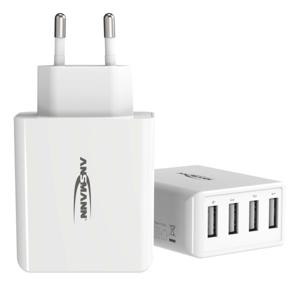 Ansmann HomeCharger HC430 USB-oplader 30 W Thuis Uitgangsstroom (max.) 6000 mA Aantal uitgangen: 4 x USB 2.0 bus A