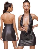 * COTTELLI Zilverkleurig jurkje met watervalhals, CC2718197