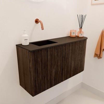 Toiletmeubel Mondiaz Joya | 81.6 cm | Meubelkleur Walnut | Faye wastafel Urban Links | Zonder kraangat(en) Toiletmeubel Mondiaz Joya | 81.6 cm | Meubelkleur Walnut | Faye wastafel Urban Links | Zonder kraangat(en)