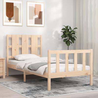 Bedframe zonder matras massief grenenhout 90x190 cm