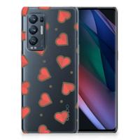 OPPO Find X3 Neo | TPU bumper | Hearts OPPO Find X3 Neo | TPU bumper | Hearts