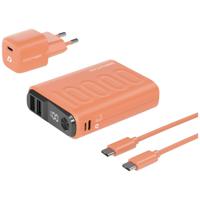 RealPower PB-10000 Power Pack Powerbank 10000 mAh Li-ion USB, USB-C Oranje - thumbnail