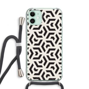 Crazy pattern: iPhone 11 Transparant Hoesje met koord