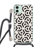 Crazy pattern: iPhone 11 Transparant Hoesje met koord