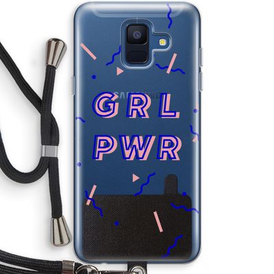 GRL PWR: Samsung Galaxy A6 (2018) Transparant Hoesje met koord