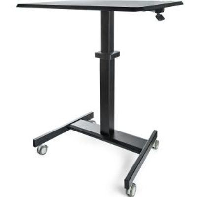 StarTech.com Mobiel Bureau Ergonomisch Zit-Sta Computermeubel op Wielen One Touch verstelbare Mobiel