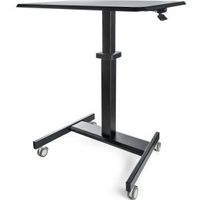 StarTech.com Mobiel Bureau Ergonomisch Zit-Sta Computermeubel op Wielen One Touch verstelbare Mobiel