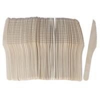 Gerimport Messen - bamboe - 80x stuks - naturel - 16 cm - verjaardag/camping/bbq Gerimport Messen - bamboe - 80x stuks - naturel - 16 cm - verjaardag/camping/bbq