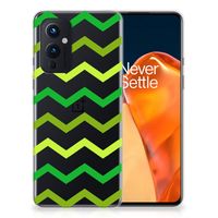 OnePlus 9 TPU bumper Zigzag Groen - thumbnail