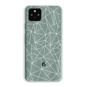 Geometrische lijnen wit: Google Pixel 5a 5G Transparant Hoesje