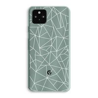 Geometrische lijnen wit: Google Pixel 5a 5G Transparant Hoesje