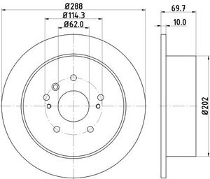 Remschijf Gecoat 54716PRO 8DD355114991