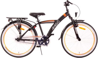 AMIGO Roady 24 Inch Jongens Terugtraprem Zwart/Oranje