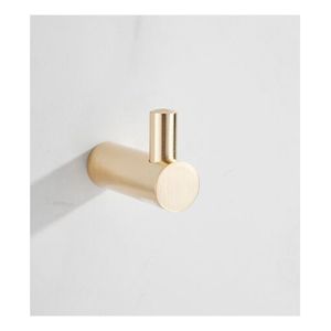Handdoek haak Academy | Wandmontage | 2 cm | Enkel haaks | Geborsteld messing - mat goud